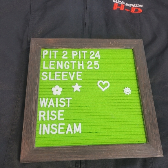 Harley Davidson Motorcycle Black/Orange Waxed Denim Zip Jacket Plus Size 1W - Picture 14 of 14